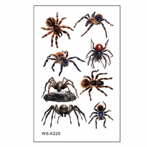 BENGPEN Realistic Halloween Temporary Tattoo Disposable Terrifying Halloween Face Tattoo Body Art Waterproof Spider Tattoo Halloween