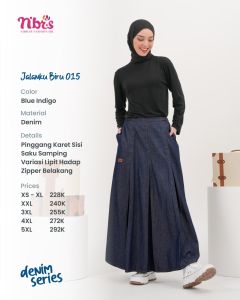 TERMURAH ROK NIBRAS JALANKU BIRU 015 COCOK UNTUK OUTFIT KULIAH HANGOUT & DAILY TERBARU KEKINIAN