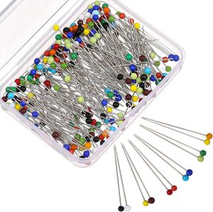 100pcs 38mm ghim may đồ với đầu kính thẳng cho may mặc quilting đồ trang sức & Hàng thủ công