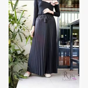 (PROMO) Rok Plisket Premium Tali Lonceng Rempel Besar Import | Rok Panjang Wanita Other Kasual | DISKON