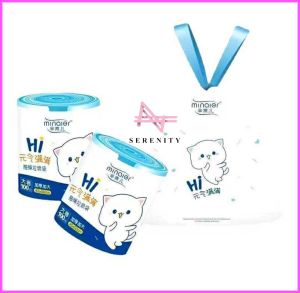 SERENITY Garbage Bag 100pcs/Roll Drawstring Garbage Bag Cute Printing Thickened Trash Bags Kitchen