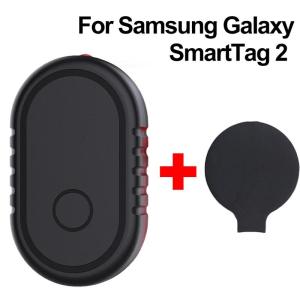2Sets Protective Cover for Samsung Smarttag2 Case Adhesive Sticker for Smarttag 2 Holder GPS Tracker Wallet Bike Anti-Lost PC Shell