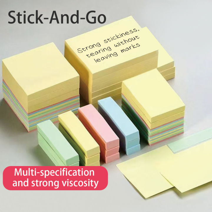 100 Sheets Office School Sticky Note square Paste the message post Memo ...