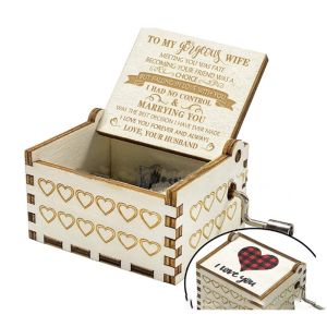 Wooden Music Box You Are My Sunshine Happy birthday Hand Cranked Wood Music Box Valentines Day Holiday Gifts