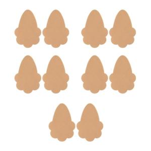 5 Pairs Disposable Polyester Lift Nipple Covers Invisible Adhesive Bras Breast Petals For Women Daily Comfort Wear