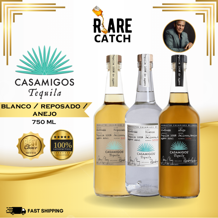Casamigos Blanco, Reposado, Añejo Tequila by Clooney 750ml