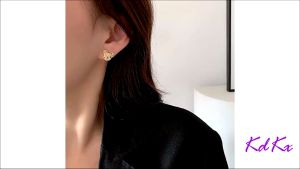 Gold Korean Style Bear Stud Earrings Cute Bear Style Stud Earrings Ready Stock Earrings For Girls Ladies Women