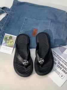[Free Shipping] EVA Thick-Soled Ins-Style WomenS Flip-Flops 2026 New Summer Outdoor Beach Anti-Odor Sandals