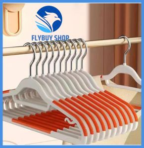 FLYBUY SHOP 10pcs Clothes Hangers Non Slip Heavy Duty Plastic Hangers with 360° Swivel Hook Ultra Thin Hangers household hanger