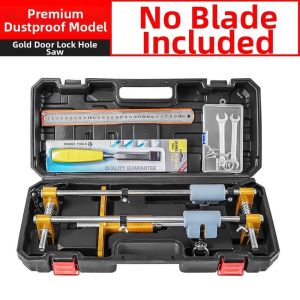 Door Lock Hole Opener Kit Updated Lock Mortiser for Wooden Doors Door Lock Installation Kit Mortising Machine Mortise Jig with 3 Drill Bits