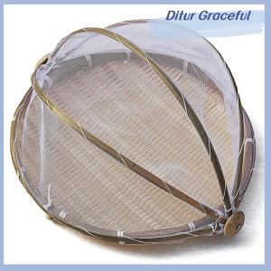 Ditur Food Net Cover Storage Basket Hand-Woven Tent Basket Tray Fruit Vegetable Bread Basket Simple Atmosphere Picnic Mesh Basket