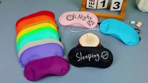 Aneco 50 Pieces Blindfold Eye Mask Shade Cover with Nose Pad and Adjustable Strap for Travel Sleep or Party Supplies