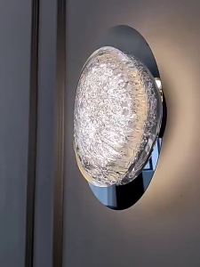 SXH 2025 Light Luxury Crystal Crack Wall Lamp for Living Room Background Bedroom Bedside Simple Fashionable and Elegant Lighting Fixture