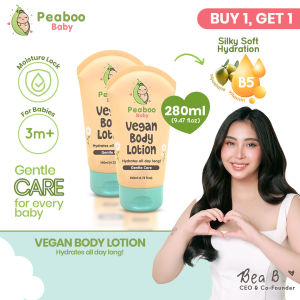 Buy 1 Get 1 Peaboo Baby Vegan Body Lotion All-Day Hydration Fast Absorbing with Squalane