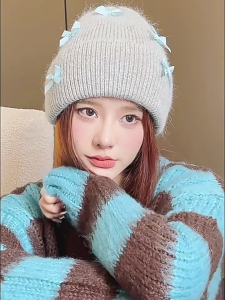 Y2k Knitting Beanie Hat Slouchy Beanie Pink Beanie Warm Hat Soft Cap Accessories Slouchy Hat High School Teens