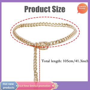 Graceful สายโซ่สำหรับผู้หญิง1ชิ้นเข็มขัดชุดเดรสสายโซ่โลหะปรับได้