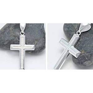 Cross pendant silver (PENDANT ONLY) up to 5mm 92.5 italy silver jewelry (TUNAY NA SILVER)