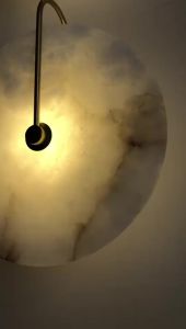 【wuxih】Marmar moden membawa dinding Sconces Nordic ruang tamu hiasan dinding lampu bilik tidur lampu sisi katil