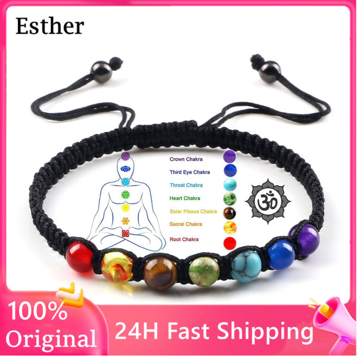 Yoga bracelets 6mm Chakra Beads Bracelet Natural Stone String