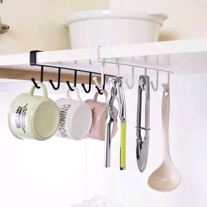 Gantungan Lemari Dapur Stainles Anti Karat - Aksesoris Kitchen set - 6 Hook
