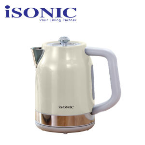Isonic Luxury Stainless Steel Kettle IJK-L1708SS Cerek Air (Creamy White/Pink)