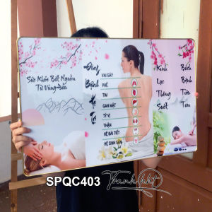 Tranh Spa Dưỡng Sinh đông bệnh hạ trị tráng gương treo tường Tranh Spa đông y trị liệu treo tường 3d SPQC403