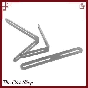 [The Cici Shop] Stainless Steel Adjustable Angle Code Long Hole Activity 90 ° Right Angle Furniture Fixer L-shaped Shelf Bracket Connector