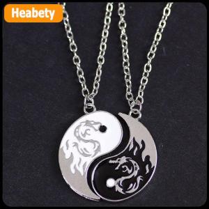 【2-3 days delivery】 Fashion Dragon Figure Yin Yang Adjustable Bracelet Tai Chi Couple Necklace For Boyfriend Girlfriend Valentines Day Jewelry Gift
