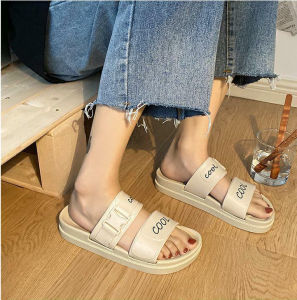 LKShoes ❤️🔥รองเท้าพื้นคาดสุดเก๋ รองเท้าแตะพื้นหนารองเท้าแฟชั่นผู้หญิง🍄 พื้นนิ่มใส่สบายเท้า คุมโทนมินิมอล ของมันต้องมี🍀