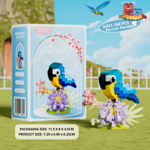 Mekansm Parrot Building Blocks Cute Bird Nano Bricks Blok Binaan Burung Nuri Kid Gift Decoration DIY