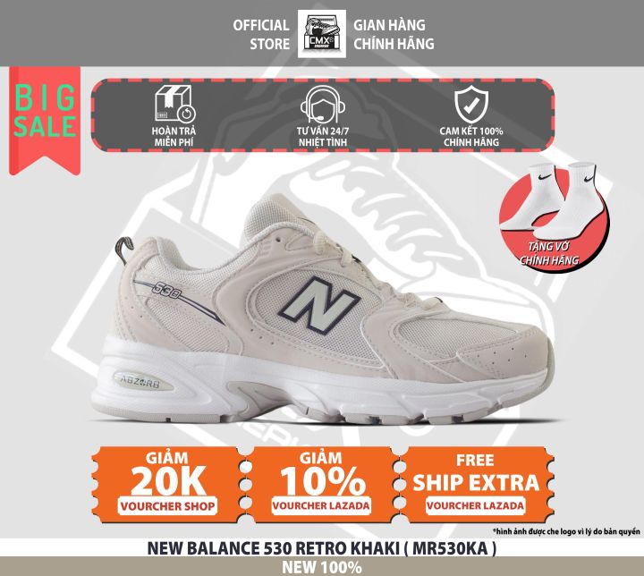 HÀNG CHÍNH HÃNG Giày NEW BALANCE 530 RETRO KHAIKI MR530SH