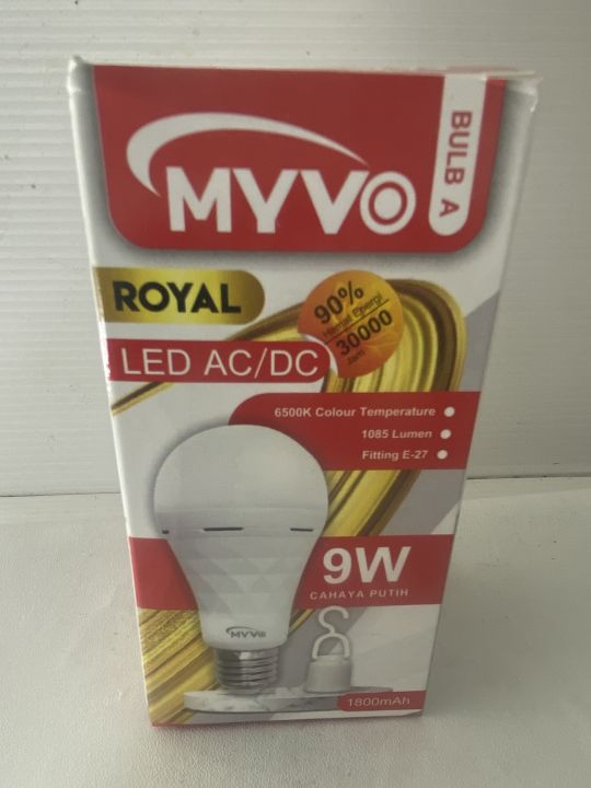 lampu LED MYVO AC\DC Royal Cahaya Putih dengan 6500k temperatur warna ...