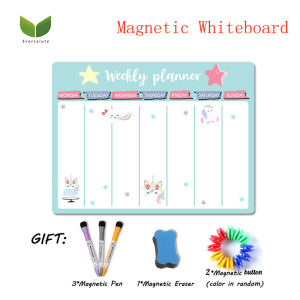 A3 Size Magnetic Calendar Whiteboard For Fridge Monthly Weekly Planner Calendar Table Dry Erase Whiteboard Fridge Sticker Message Board Menu