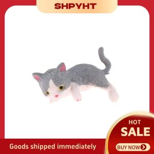 SHPYHT✨ 1Pc Cute Mini Cartoon Car Cat Ornaments Car Screen Edge Decoration Cat Micro Landscape Model Creative Car Accessories Gifts