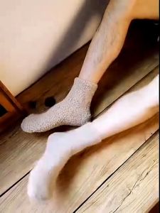 Winter Warmer Thicken Thermal Wool Cashmere Snow Socks Velvet Boots Floor Sleeping Socks for Mens