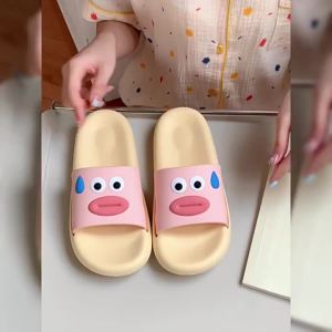 [Free Shipping] New Soft-Soled One-Strap Sandals For Indoor Students Creative And Cute Non-Slip Summer Slippers For Women
