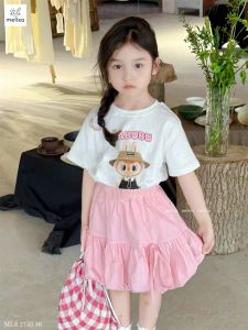 [HỎA TỐC] Set Melisa Labubu cao bồi cho bé gái Váy hè cho bé chân váy bí hồng Váy đi biển bé gái