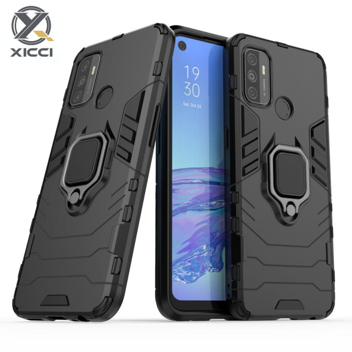 XICCI For OPPO A53(2020) Case, Silicone TPU and Hard PC Luxury Armor  Shockproof Metal Ring Holder Cover Phone Casing Lazada PH