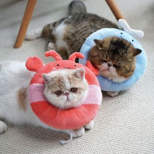 TEMPLE Adjustable Soft Wound Healing Dog Neck Cone Anti-Bite Pet Supplies Recovery Collars Elizabeth Circle Cat Collar Protection Collar