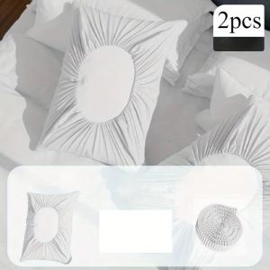 DYRWBK168 2pcs Thoáng khí Bộ vỏ gối dùng một lần Dày Chống bụi bẩn Vỏ gối dùng một lần Di động Không dệt Vỏ gối Khách sạn