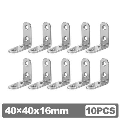 10PCS L Bracket Rust-Resistant Metal Corner Brace Sets 90 Degree Right Angle Brackets L Bracket Firmware for Wooden Shelves Chairs Tables Dressers Furniture