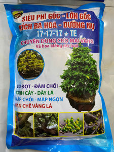 Bộ Phân Bón Kích Thích Kích Thích Hoa & Gốc Xanh - NPK 17-17-17 + TE Dùng Cho Mai Vàng/Hoa Kiểng