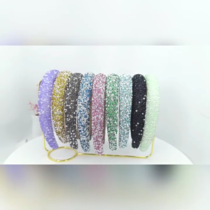 Wide High Skull Headband with Sparkling Rhinestones Artificial Pearls for Weddings Ceremonies and Everyday Wear