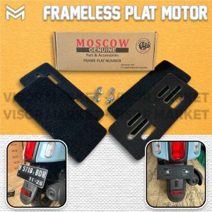 DUDUKAN PLAT NOMOR / TEMPELAN FRAME PLAT MOTOR UNIVERSAL CLEAN LOOK - TATAKAN PLAT NOMOR 1 SET UNIVERSAL