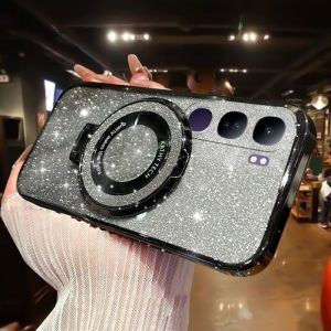 Case Vivo V50 V40 Lite 4G 5G Glitter Ring Magsafe Holder Premium