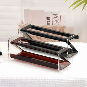 SKYJS Acrylic Remote Control Storage Box Large Capacity Simple Mobile Phone Storage Box Light Luxury Black Sundries Organizer Home