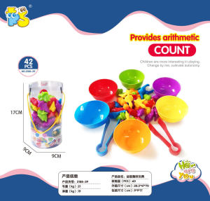 Childrens Rainbow Counting Soft Rubber   Montessori early education educational toys   Cognitive Classification Teaching Aids for Young Children