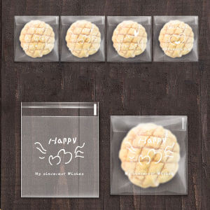  100 Pcs Clear Self Sealing Cellophane Bags Thank You Food Packaging Cookie Bread Bag Resealable for Packaging Cookies【COD】10x10 cm and 7x7 cm