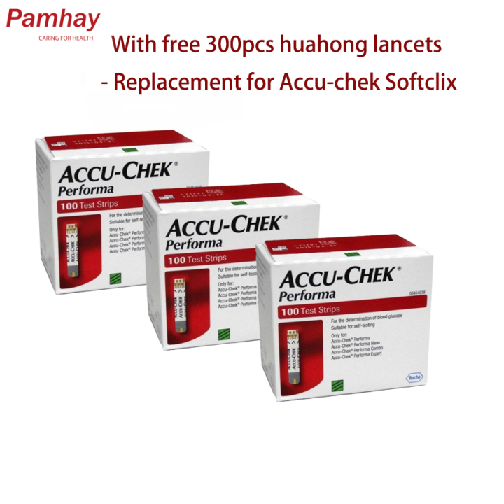 ACCU CHEK PERFORMA 100 X 3 Diabetes Test Strips Blood Glucose Strips FREE 300s Lancets (EXP