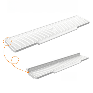 KEYOOL Anti-slip Drain Mat Faucet Accessories 45cm Lengthen Sink Splash Guard Portable Silicone Soap Rack Farmhouse Decor